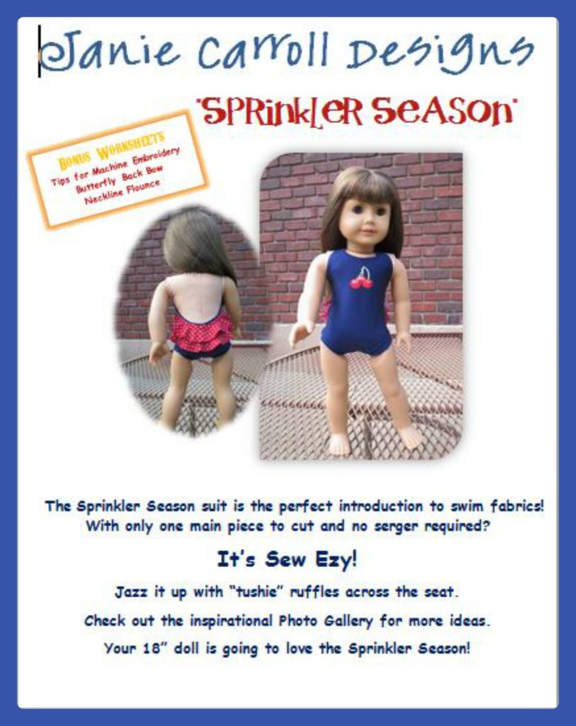 Sprinkler Season swimsuit pattern from Janie Carroll Designs