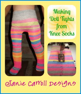 Free tutorial - make doll tights from sox